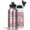 Pink Camo Aluminum Water Bottles - MAIN (white &silver)