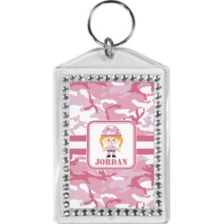 Pink Camo Bling Keychain (Personalized)