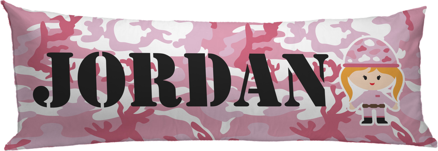 Custom Pink Camo Body Pillow Case Personalized YouCustomizeIt