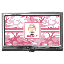 Pink Camo Business Card Case