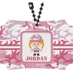 Pink Camo Rear View Mirror Ornament (Personalized)