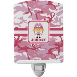 Pink Camo Ceramic Night Light (Personalized)