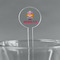 Pink Camo Clear Plastic 7" Stir Stick - Round - Main