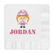 Pink Camo Embossed Decorative Napkin - Front View