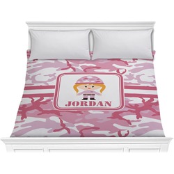 Pink Camo Comforter - King (Personalized)