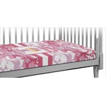 Pink Camo Crib Fitted Sheet (Personalized)