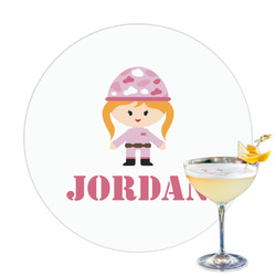 Pink Camo Printed Drink Topper - 3.25" (Personalized)