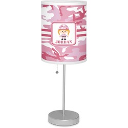 Pink Camo 7" Drum Lamp with Shade Polyester (Personalized)