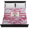 Pink Camo Duvet Cover - Queen - On Bed - No Prop