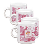 Pink Camo Single Shot Espresso Cups - Set of 4 (Personalized)