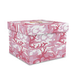 Pink Camo Gift Box with Lid - Canvas Wrapped - Medium (Personalized)