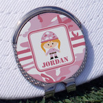 Pink Camo Golf Ball Marker - Hat Clip