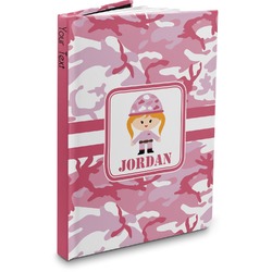 Pink Camo Hardbound Journal - 7.25" x 10" (Personalized)