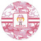 Pink Camo Icing Circle - Large - Single