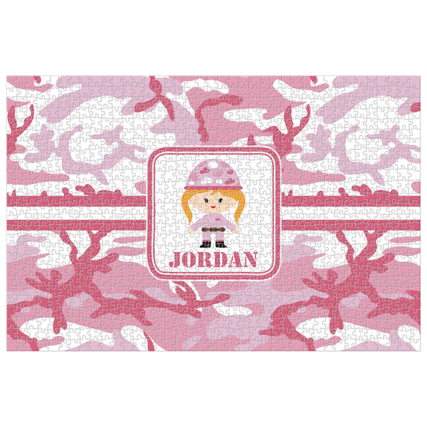 Custom Pink Camo Jigsaw Puzzle - 1000-piece (Personalized)