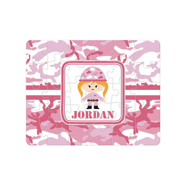 Custom Pink Camo Jigsaw Puzzles (Personalized)