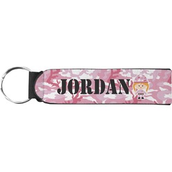 Pink Camo Neoprene Keychain Fob (Personalized)