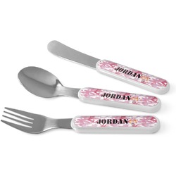 Pink Camo Kid's Flatware (Personalized)