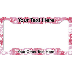 Pink Camo License Plate Frame - Style A (Personalized)