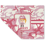 Pink Camo Double-Sided Linen Placemat - Single w/ Name or Text