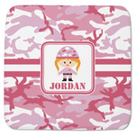 Pink Camo Memory Foam Bath Mat - 48"x48" (Personalized)