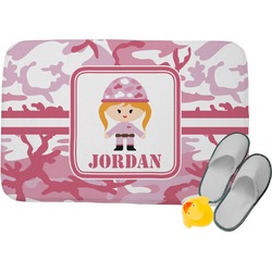 Pink Camo Memory Foam Bath Mat (Personalized)