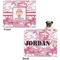 Pink Camo Microfleece Dog Blanket - Large- Front & Back