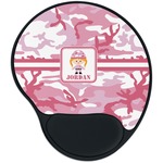 Pink Camo Mouse Pad with Wrist Support