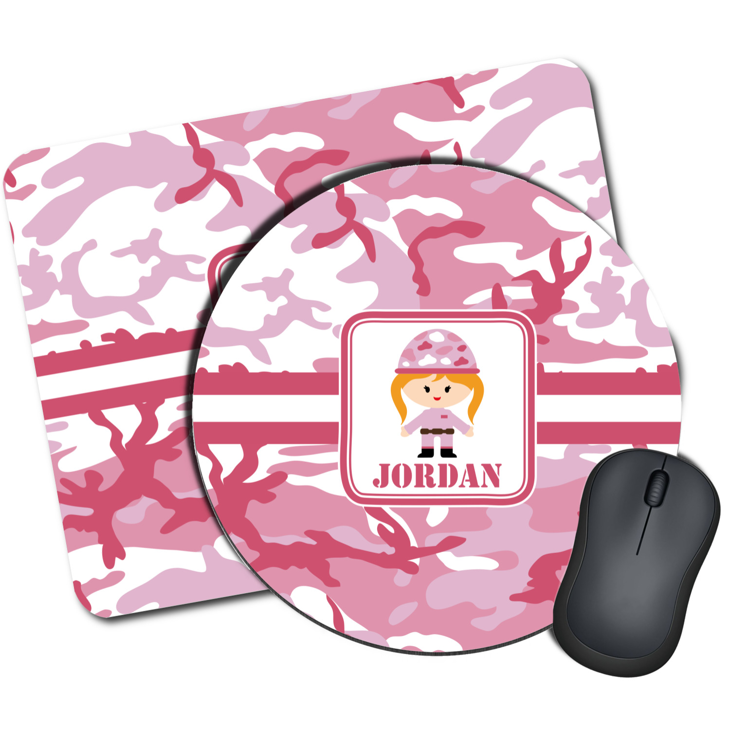 pink camo mouse pad