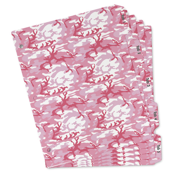 Custom Pink Camo Binder Tab Divider - Set of 5 (Personalized)