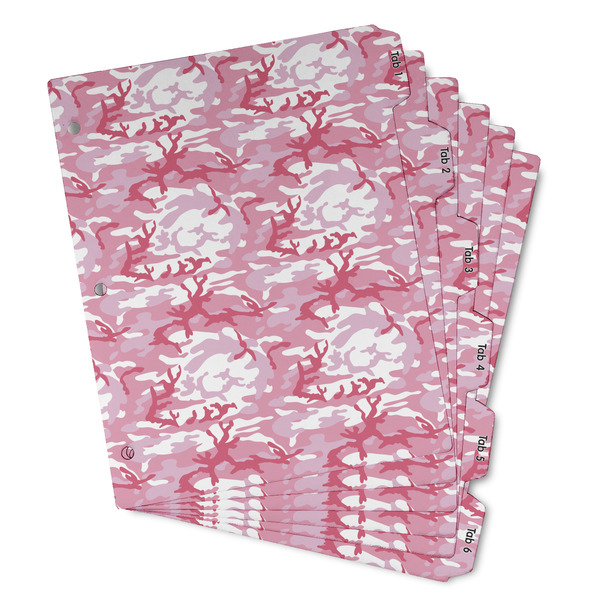 Custom Pink Camo Binder Tab Divider - Set of 6 (Personalized)