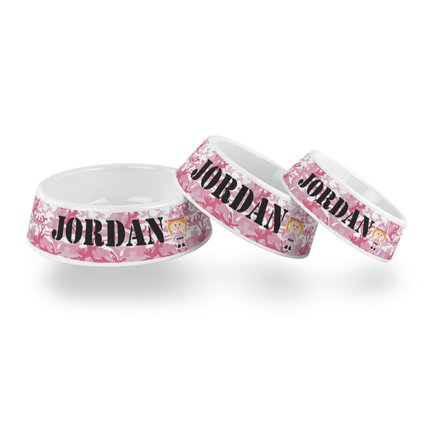 Pink camo best sale dog bowls