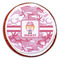 Pink Camo Printed Icing Circle - Large - On Cookie