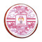 Pink Camo Printed Icing Circle - Medium - On Cookie