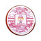 Pink Camo Printed Icing Circle - Small - On Cookie