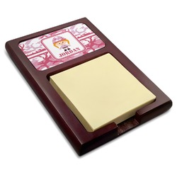 Pink Camo Red Mahogany Sticky Note Holder (Personalized)