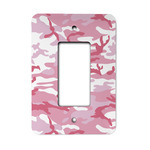 Pink Camo Rocker Style Light Switch Cover - Single Switch