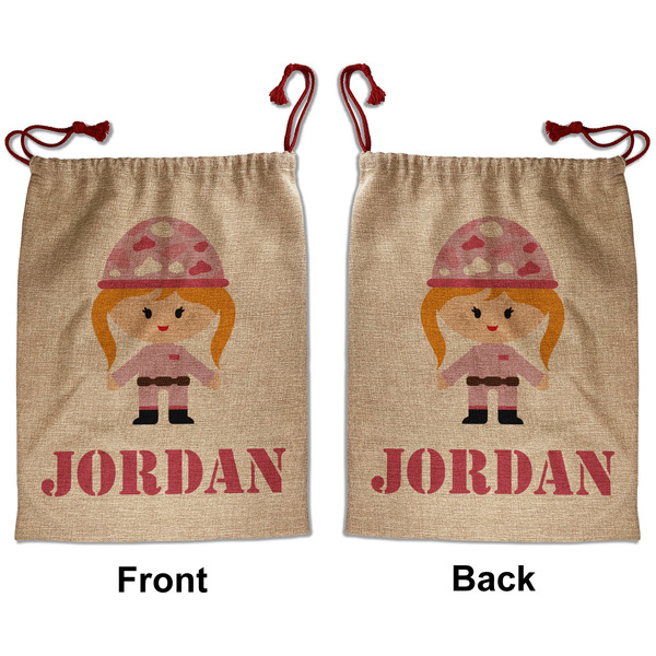 Custom Pink Camo Santa Sack - Front & Back (Personalized)