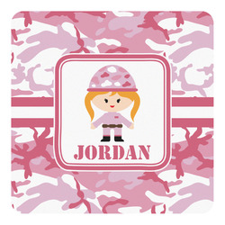 Pink Camo Square Decal - Medium (Personalized)