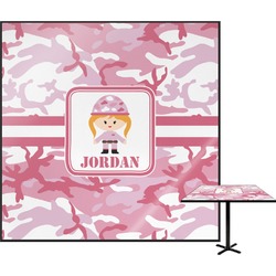 Pink Camo Square Table Top - 24" (Personalized)
