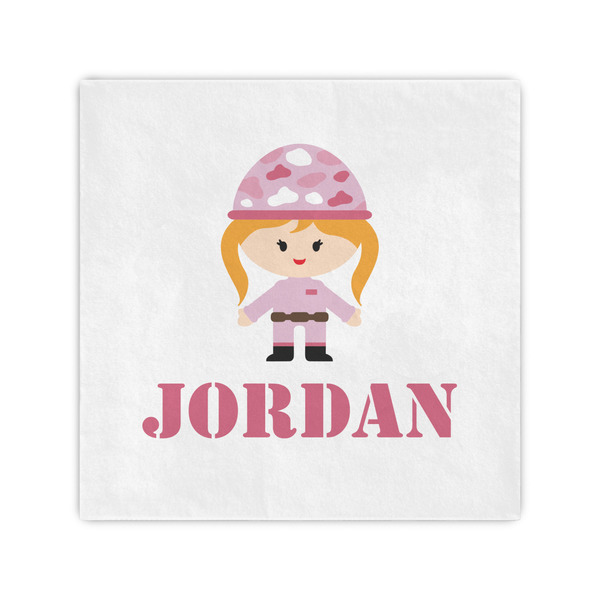 Custom Pink Camo Cocktail Napkins (Personalized)