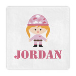 Pink Camo Standard Decorative Napkins (Personalized)