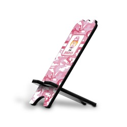 Pink Camo Stylized Cell Phone Stand - Large (Personalized)