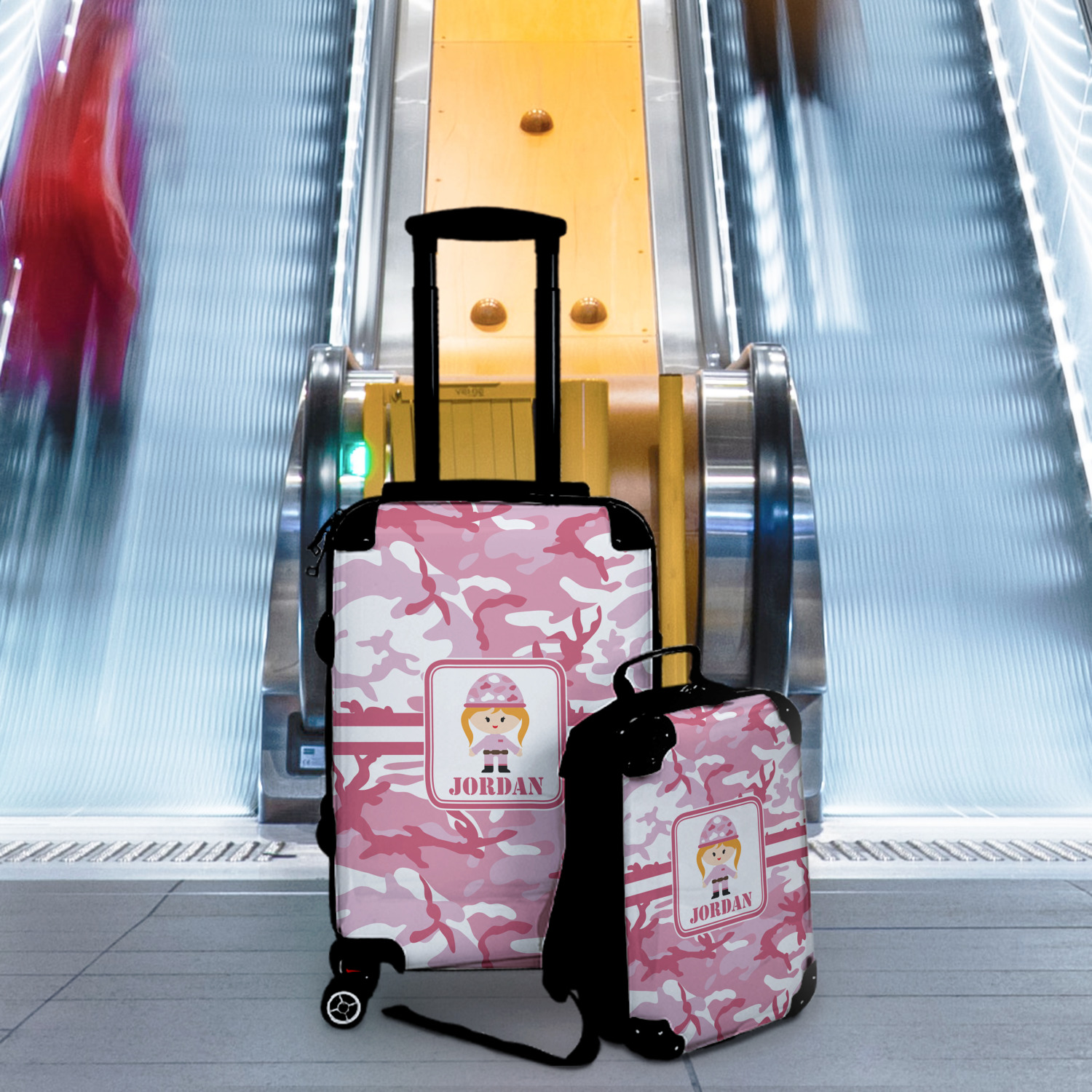 pink camo luggage sets