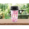 Pink Camo Travel Mug Lifestyle (Personalized)