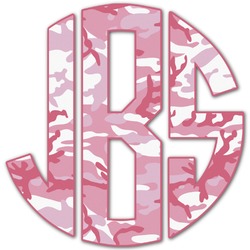Pink Camo Monogram Decal - Large (Personalized)