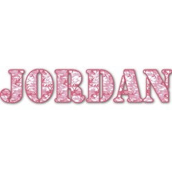 Pink Camo Name/Text Decal - Small (Personalized)