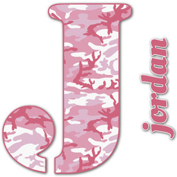 Pink Camo Name & Initial Decal - Up to 12"x12" (Personalized)