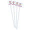 Pink Camo White Plastic Stir Stick - Double Sided - Square - Front