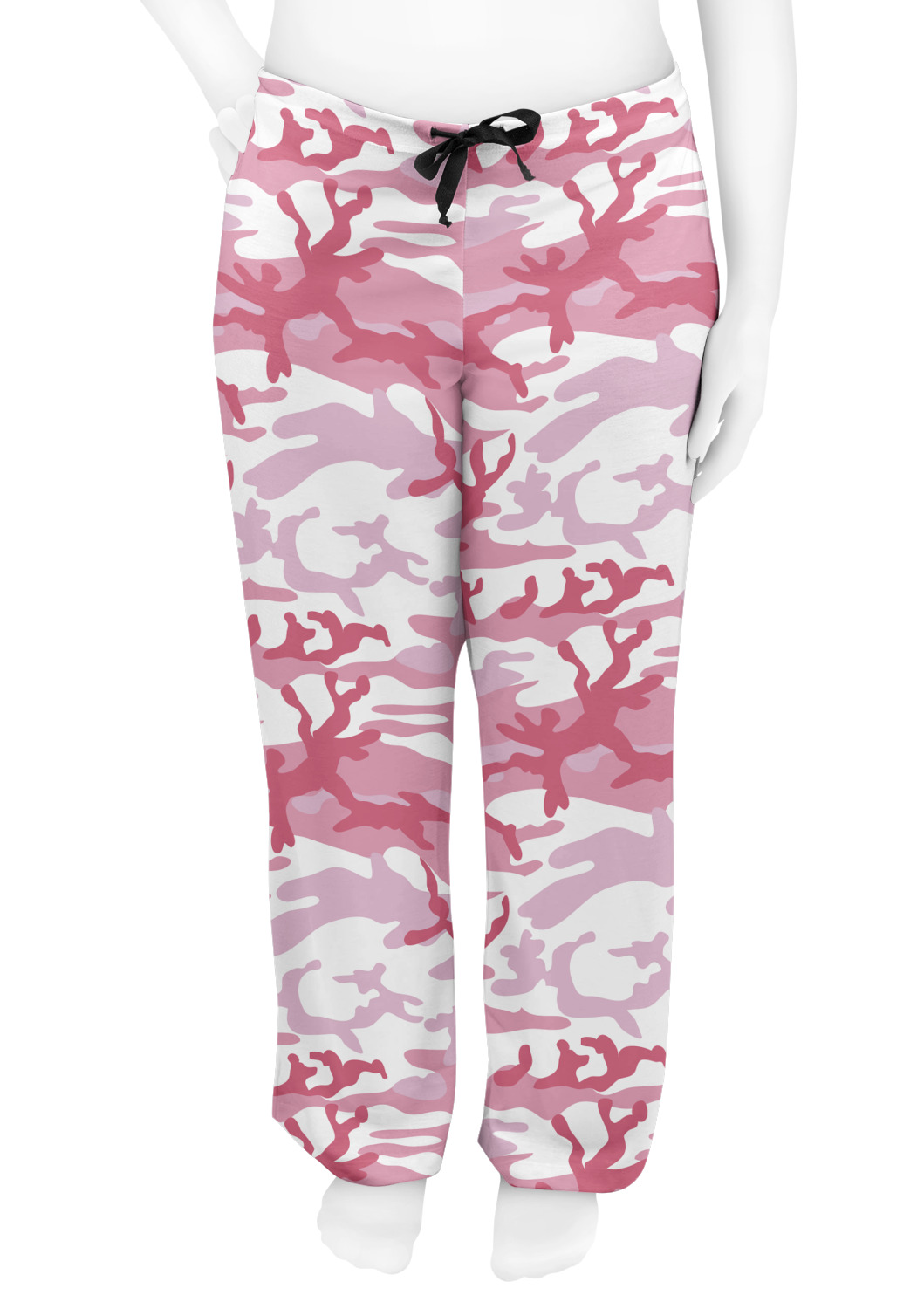 Custom Pink Camo Womens Pajama Pants | YouCustomizeIt